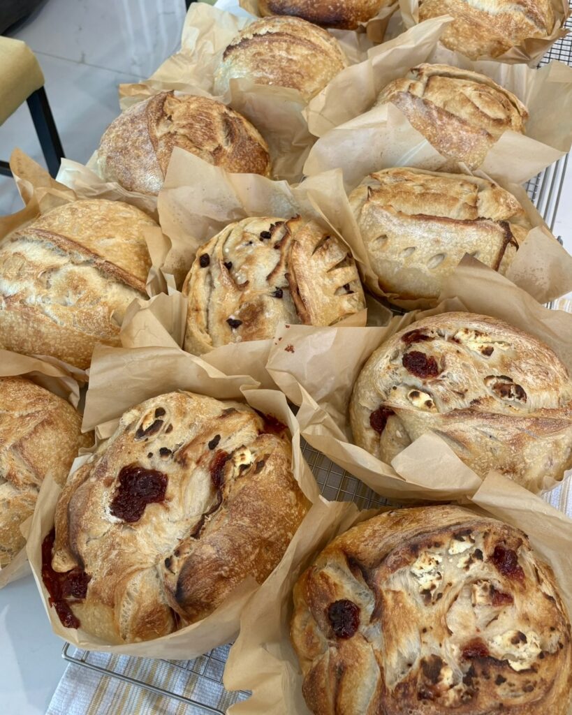 Fresh-baked sourdough loaves from Oven Bliss Bakery in Miramar, FL