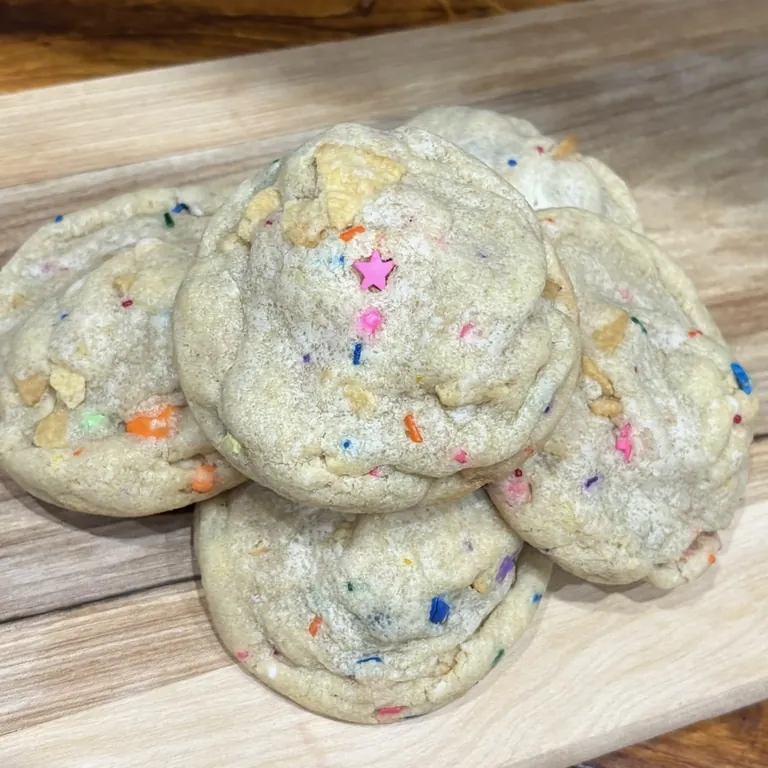 Confetti cookies with rainbow sprinkles